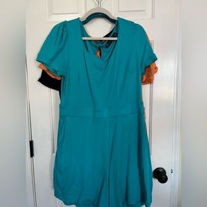 Set of 3 rompers used except black is new. Size large New York and Company